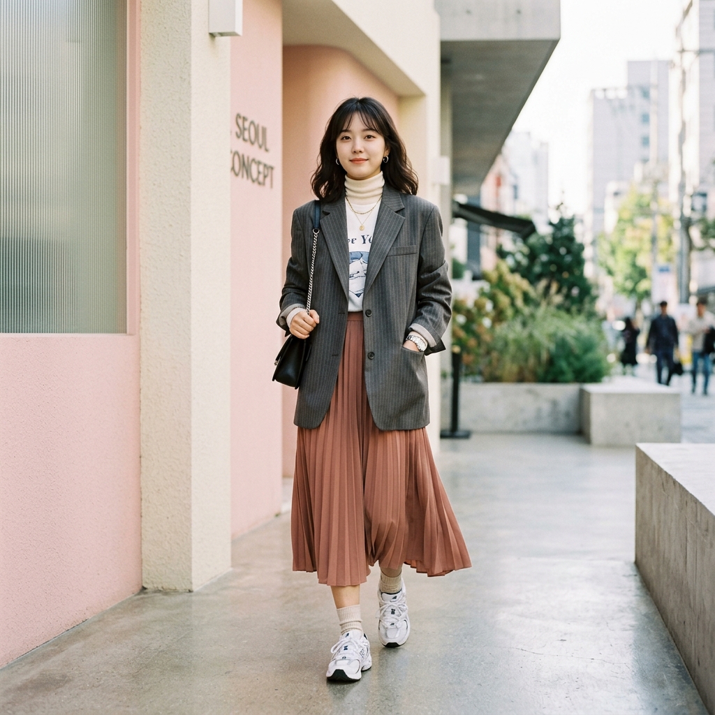 韓国ファッション スタイリッシュなコーディネート