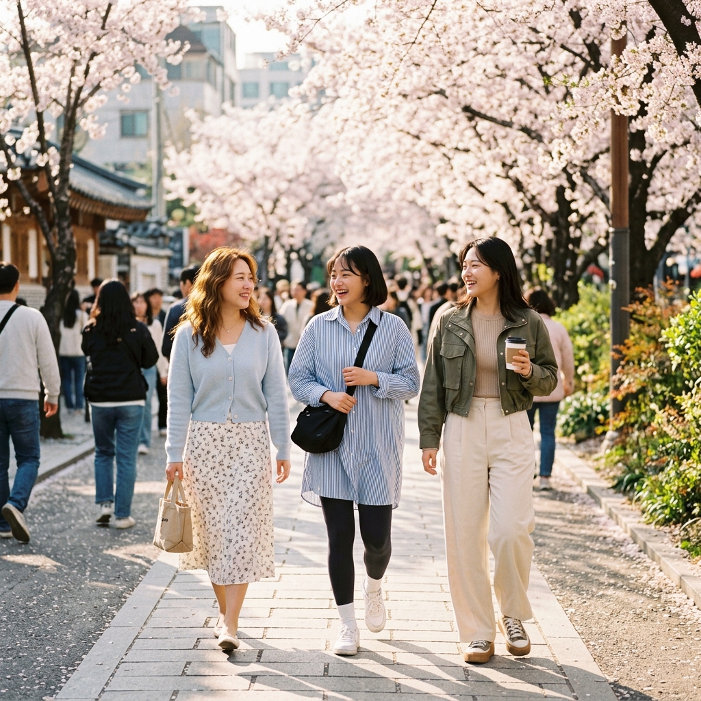 春のお出かけコーディネート